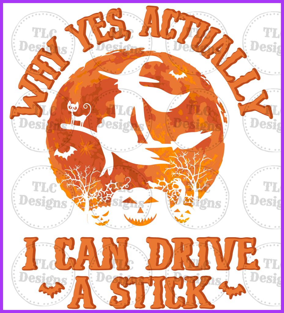 Why Yes I Can Drive A Stick Full Color Transfers