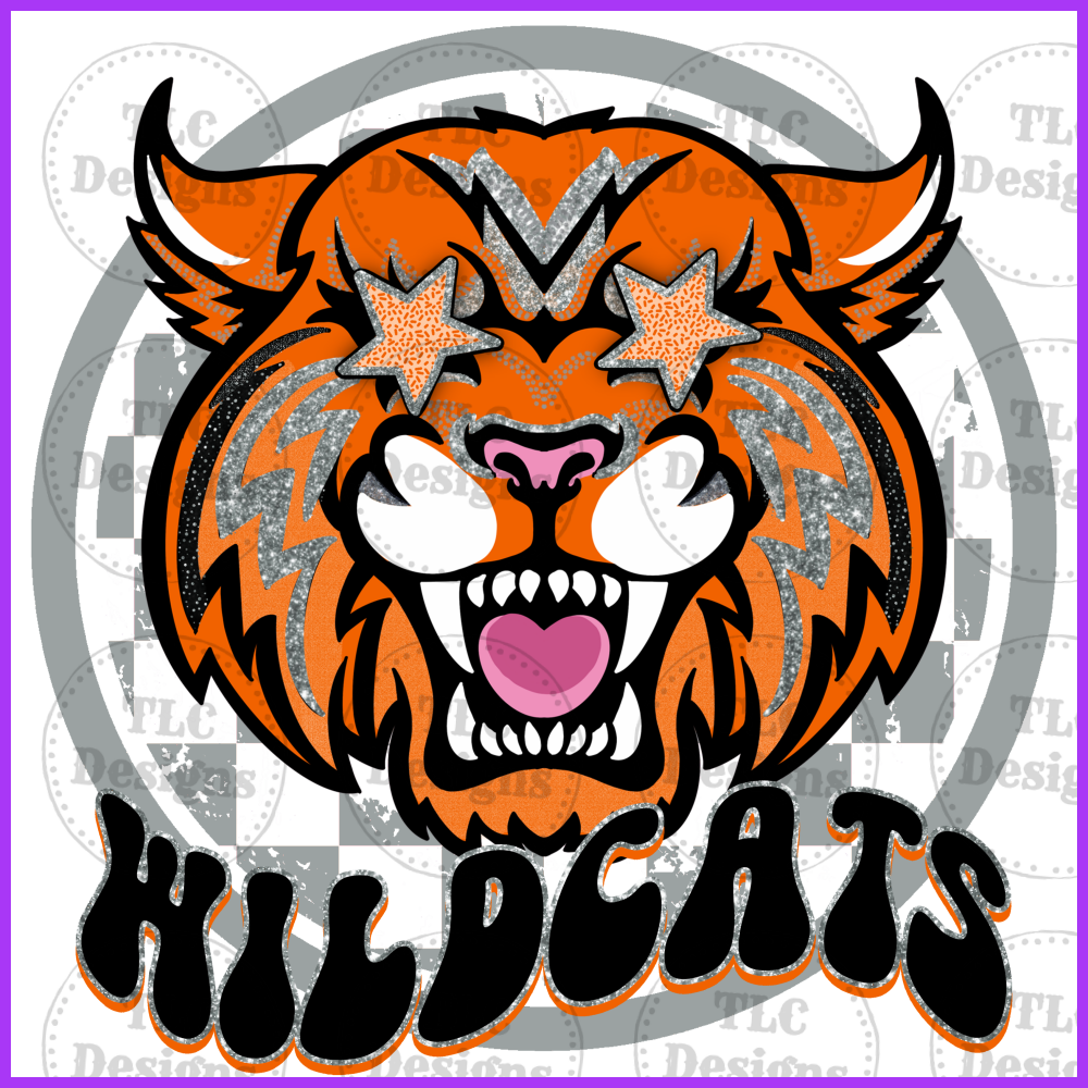 Wildcats Orange And Black Full Color Transfers