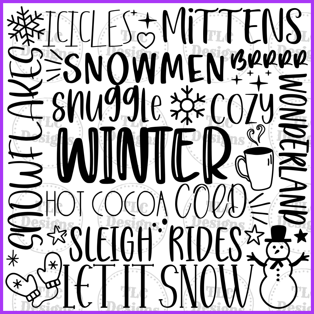 Winter Subway Art Full Color Transfers